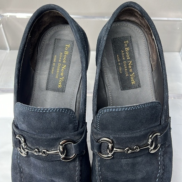 To Boot New York Sz 10 Dark Navy Blue Suede Slip On Loafers Shoes main image 9